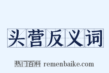 头营反义词是什么意思的图片